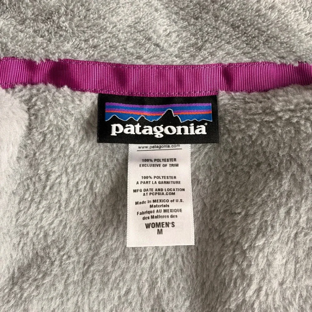 Patagonia Womens Re-Tool Vest Zip Fleece M Gray Purple Gorpcore Hiking Outdoors